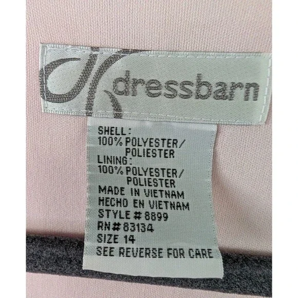 Dressbarn Women's Size 14 Muted Rose Floral Midi Wedding Cottagecore Summer - Picture 7 of 8